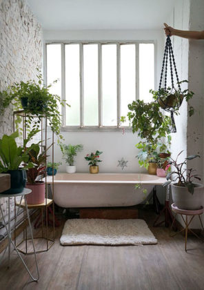 banheiros decorados com plantas