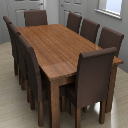 mesa de jantar 8 lugares de madeira