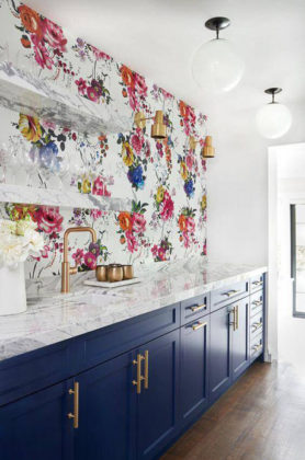 Papel de parede para cozinha florido