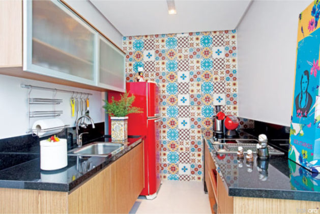 papel de parede para cozinha imitando azulejo
