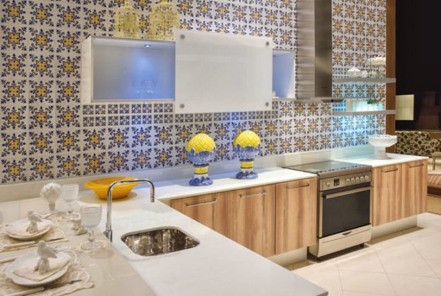 papel de parede para cozinha imitando azulejo