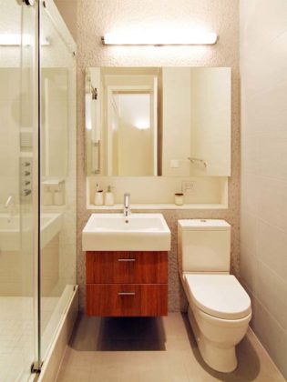 Banheiro de apartamento pequeno