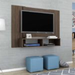 Decoração de sala pequena com painel de tv 15