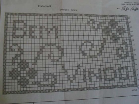 Copritavolo rotondo a filet  Crochet padrão toalha de mesa