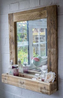 espelho para banheiro com prateleira