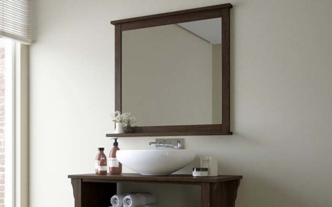 espelho para banheiro com prateleira