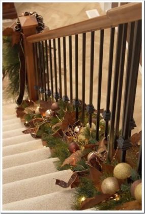 Enfeites de natal para escada
