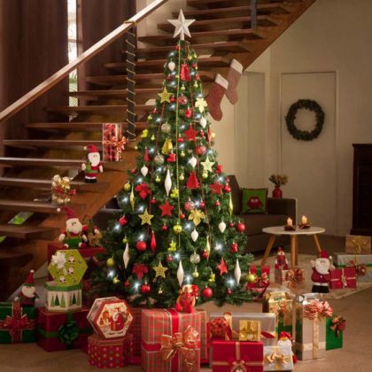 árvores de Natal decoradas