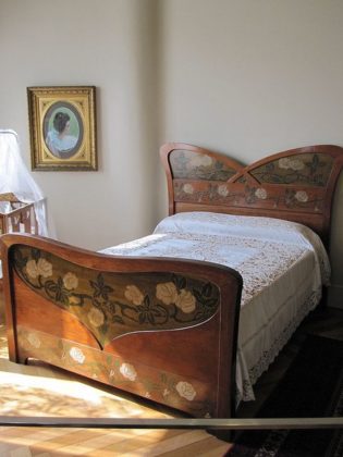 quarto com decoração Art Nouveau
