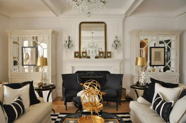 sala com decoração Art Nouveau