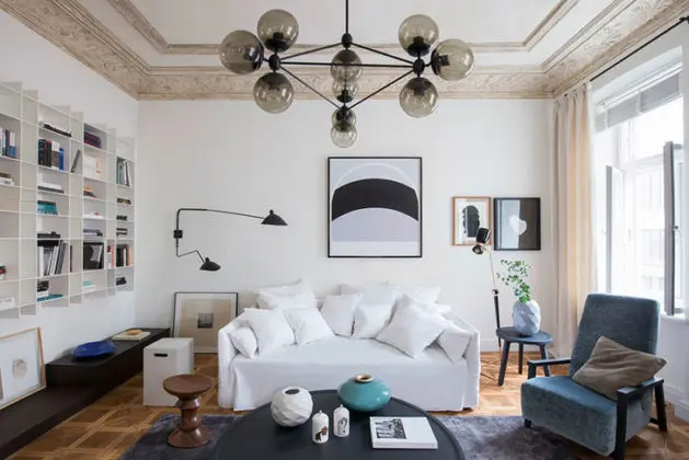 sala com decoração Art Nouveau