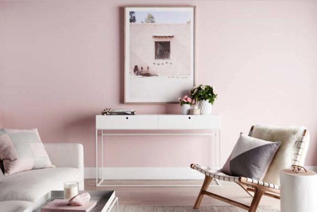 sala com decoracao rosa