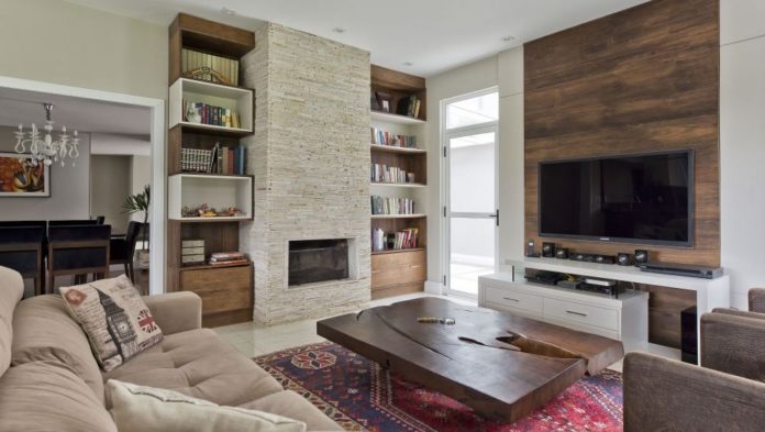 móveis rústicos para uma sala de estar de um sitio