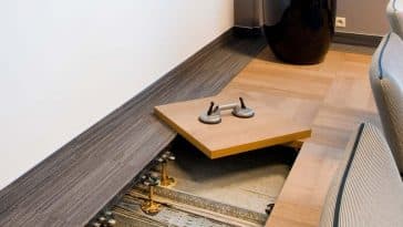 piso elevado com madeira