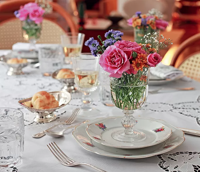 Flores de mesa para jantar