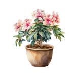 azalea-pot-watercolor-painting