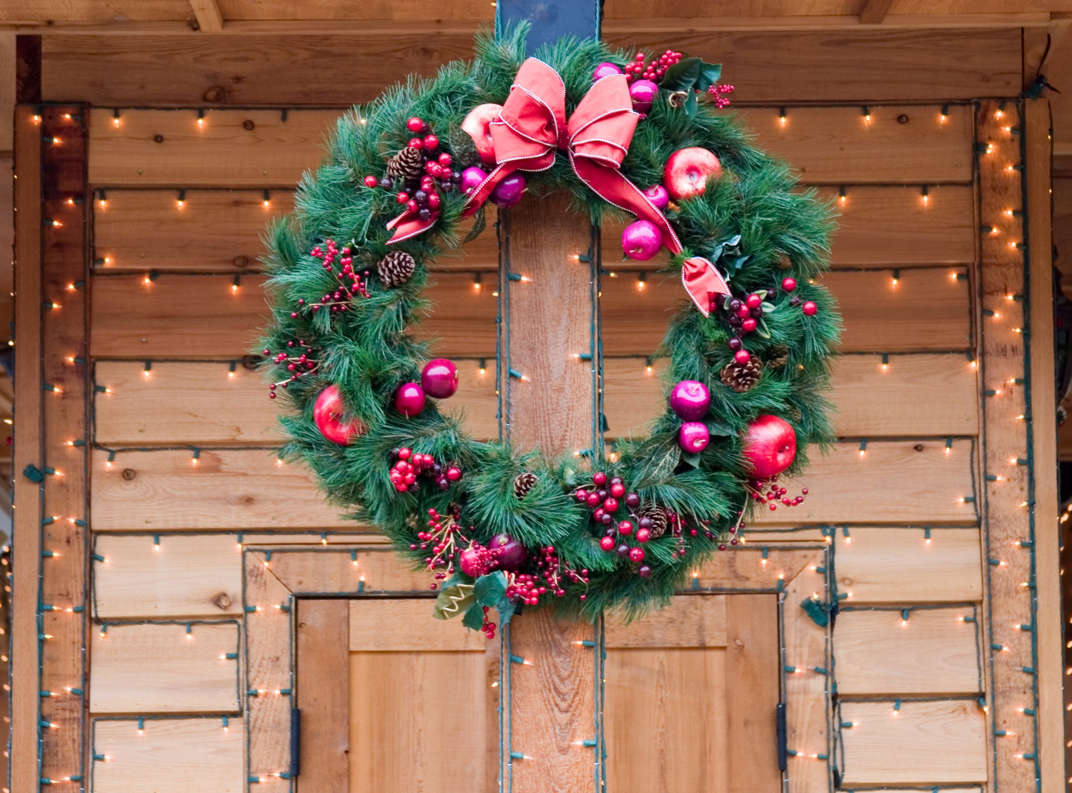 Decoração de Natal para jardim guirlanda