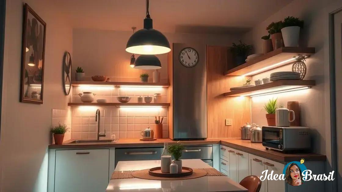 Iluminação: o segredo para um ambiente acolhedor está nas dicas para decoração de cozinhas pequenas