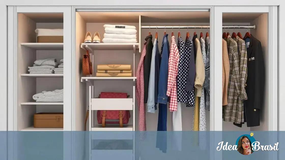 Dicas para organização de closets que facilitam o dia a dia. 
