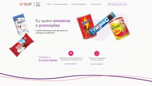 página do Programa Eu Quero Nestlé.