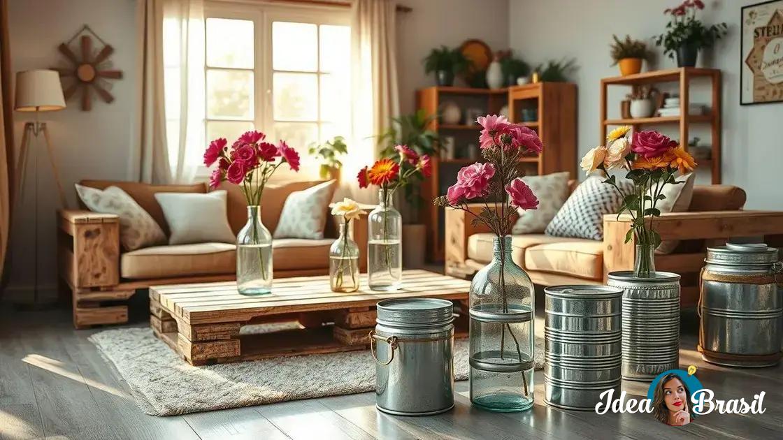 Ideias criativas de decoração com reciclagem