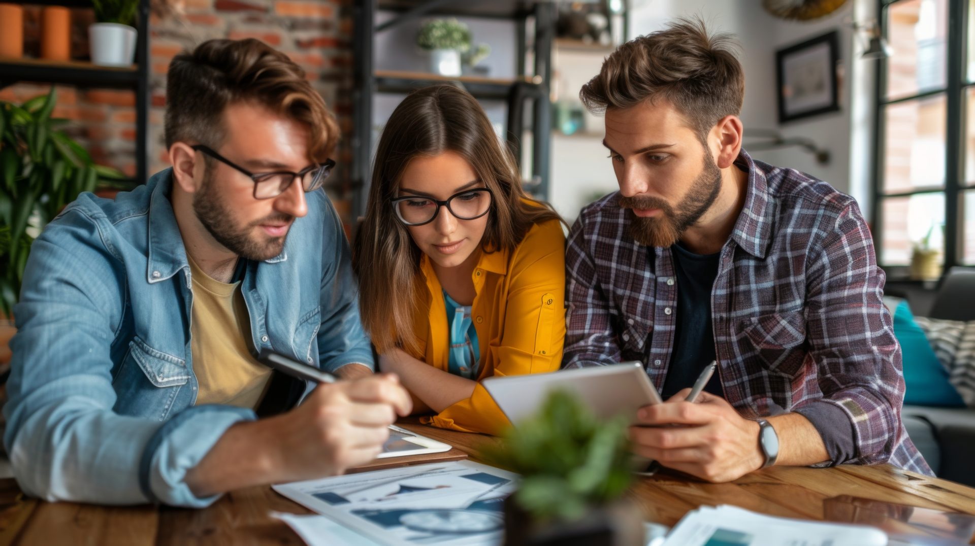 Empreendedores pesquisando mercado para definir um nicho de negócio digital